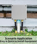 Installed 4 Pack PVC Junction Boxes 6 By 6 By 3 Inches IP65 Weatherproof Dustproof Outdoor Electrical Enclosures on conduit