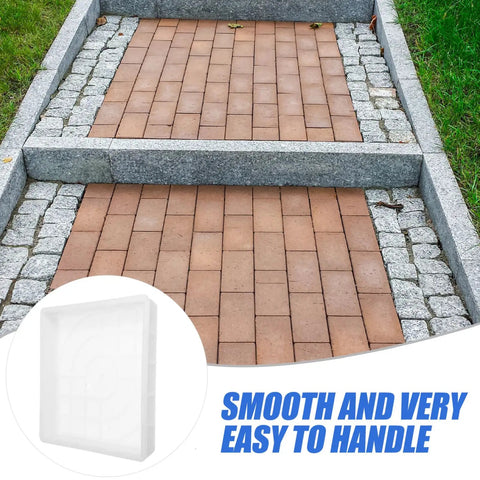 DIY Concrete Molds For Walkways And Patios Easy To Use Square Flagstone Paver Casting Mold Durable Plastic Concrete Stamp shown