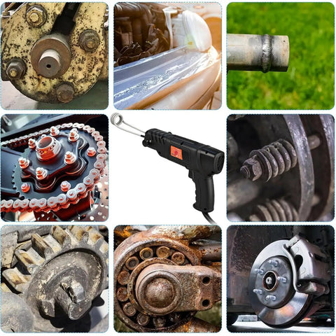 Heavy Duty Magnetic Induction Heater Kit For Yanking Stuck Rusty Bolts And Bearings 2500W with various machinery components.
