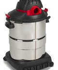 12 Gallon Stainless Steel Wet Dry Vacuum With 5.5 Peak HP Power for garage, workshop and basement cleanup, built tough with SVX2 motor