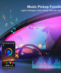 RGB Car Interior LED Strip Light 43.3 Inch With USB Port And App Control, Music Sync, 146 LEDs Fiber Optic Ambience Lighting For Cars