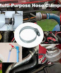 Heavy Duty Stainless Steel Hose Clamps Assortment Kit With Adjustable Worm Gear Band For Garden And Auto Radiator Pipes 6 To 101mm Silver on hoses