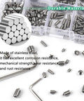 520Pcs Metric Allen Socket Set Screws Kit M3 To M8 In Durable 304 Stainless Steel Hex Head With 5 Hex Wrenches shown open