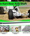 Universal 40 Inch Go Kart Rear Axle Kit for ATVs Quads Dune Buggies and Trailers Tough Heavy Duty Live Axle Shaft