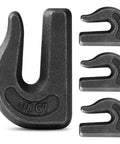 4 Pack Three Eighths Inch Weld-On Chain Hooks Grade 70 Forged Tow Hooks For Trailers Trucks Rigging 6600 Lbs