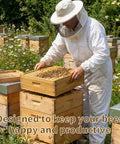 10 Frame Langstroth Medium Super Beehive Box Kit With Beeswax Dip Includes 10 Frames And Wax Foundations Yellow Unassembled