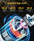 Illustration of upgraded fuel pump showing pressure stability and high-speed adaptability for Toyota Avalon 2005-2012 V6 3.5L.