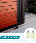 4-Pack 2.8 x 2 Inch Slide Gate Guide Roller Set With Adjustable Nylon Wheels White M12 Thread For Sliding Gates application