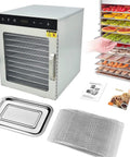 Badass Food Dehydrator For Meat Making Slick Homemade Jerky Plus Healthy Fruit Chips With Sturdy Stainless Steel Trays and snappy 360 circulation.