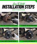 Installation steps for EZGO Golf Cart Brake Drum Hub Assembly Replacement For TXT PDS 1982 Up Electric And 1982-1993 Gas Models