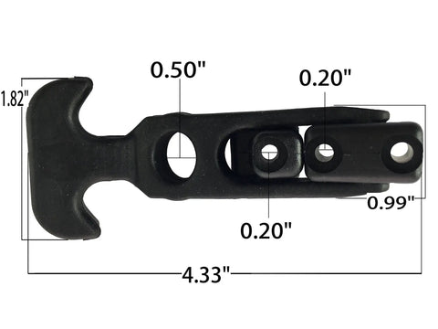 Rugged Flexible T Handle Rubber Draw Latch For Coolers Boats Golf Carts Tool Boxes Off Road Rigs Farm Machinery And Engineering Hoods Weatherproof UV Protected Easy Snap Install 2 Pack With 12 Screws with measurements