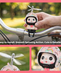 Totally Cool Cat Bike Helmet Decor for Bikes and Cars Made of Lightweight Resin with Propeller Helmet on handlebars