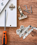 Heavy Duty Stainless Steel Sliding Door Pulleys With Smooth As Butter Bearings For Barn Door Wheels and Closet Track System, kit with screws and screwdriver.