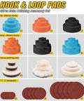 All In One Mini Random Orbital Air Sander Kit With 1, 2 And 3 Inch Heads, Pro Grade Pneumatic DA Sander Polisher accessories