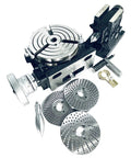 3 Slot 6 Inch Rotary Table With Double Bolt Tailstock And Steel Dividing Plates Set For Milling Machines Precision Kit