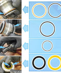 Tilt Hydraulic Cylinder Seal Kit For Bobcat Skid Steer Loader Models 630 631 632 642B 643 645 653 730 731 732 741 742 743 751 753 843 853 Replaces 6804605 Beefed Up Heavy Duty Direct Replacement Kit assembly steps