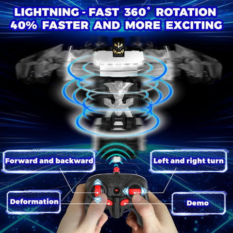 Remote control operating RC Transforming Cyber Pickup Truck And Robot Toy For Kids with 360 degree rotation display.