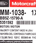Label for No Sweat Direct Fit Genuine Ford Sunroof Motor Assembly Replacement For Edge Escape with specifications and barcode.