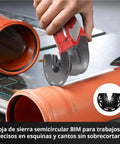 All In One Pro Grade 4 Piece Multitool Accessory Set With BIM Plunge Saw Blade 34 Mm 18 TPI cutting orange pipe