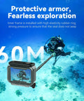 Waterproof Case For DJI Action 5 Pro And Action 4 And 3 Series, Anti Fog Underwater Housing Shell Cage, 60M Deep with diver.