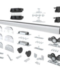 48 Inch Bifold Door Hardware Kit For Four 12 Inch Panels, Top Mounted Folding Barn Door Track System With 3 Wheel Hangers
