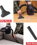 Person using One Gallon Wet Dry Vacuum Micro 1.0 Peak HP with 1.25 Inch by 4 Foot Hose and 6 Foot Cord for cleaning on table and sofa.