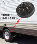 Beefed-Up 12 Inch By 2 Inch Trailer Brake Drum Kit For 8 On 6.5 Inch Hubs 7000 Lb Axles Heavy Duty Drum Assembly installation