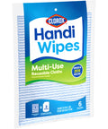 Handi Wipes Multi Use Reusable Cleaning Cloths For Home And Kitchen, Durable Machine Washable Rags, 6 Pack package front view