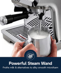 Compact Espresso Machine With Built In Burr Grinder And Milk Frother For A Home Barista Kit That Lets You Level Up Lattes Cappuccinos