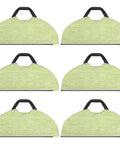 Six Pack Vacuum Mop Replacement Pads, Washable Microfiber Pads For Robot Vacuums RV2000-2002 Series, shown in yellow striped design