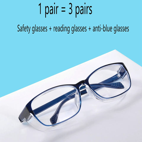 Unisex Blue Light Safety Glasses With Readers 0 To 4 Diopters, illustrating anti-blue lenses on a TR90 frame suitable for digital life.