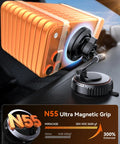 N55 Ultra Magnetic Grip highlighted on a dashboard near MagSafe Car Mount With Ultra Strong Vacuum Suction Base And 360 Degree Rotating Dashboard And Windshield Holder For All Smartphones, 3600gf Magnets And 89 Lbs Grip That Stays Put On Rough Roads For A Secure Hands Free Drive.