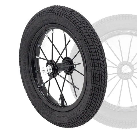 12 Inch Kids Bike Front Wheel Replacement With Solid Rubber Tire And Inner Tube Included Not For Huffy Bikes Schrader Tube Ready Mounted