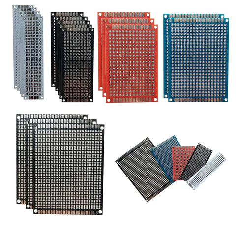 38-Piece Double-Sided PCB Board Prototype Kit With 5 Sizes And 4 Color Universal PCBs For DIY Soldering FR4 1.6mm Thick