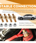 Image of Four Piece Side Post Battery Terminal Extension Bolt Kit With 3 8 Inch Coarse Threads And Heavy Duty Hex Nuts for wiring.
