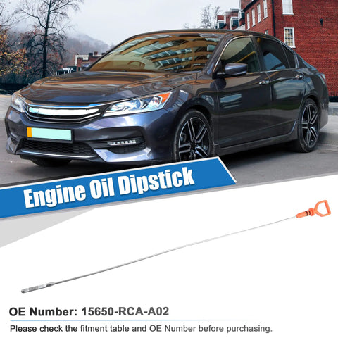 Engine Oil Dipstick For Honda Accord Crosstour Odyssey Pilot Ridgeline 2003-2017 Replacement 15650-RCA-A02 displayed with car