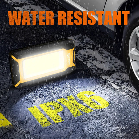 Two Pack Rechargeable LED Work Light With Magnetic COB Portable 40W 1500 Lumens in rain with IPX6 rating