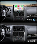 10 Inch QLED Car Stereo For Dodge Grand Caravan And Chrysler Town And Country Wireless CarPlay Android Auto Radio installed