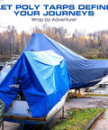 20X25 Waterproof Multi Purpose Blue Tarpaulin Tarp For Cars Boats Campers And Outdoor Shelter Beefed Up Weatherproof Protection
