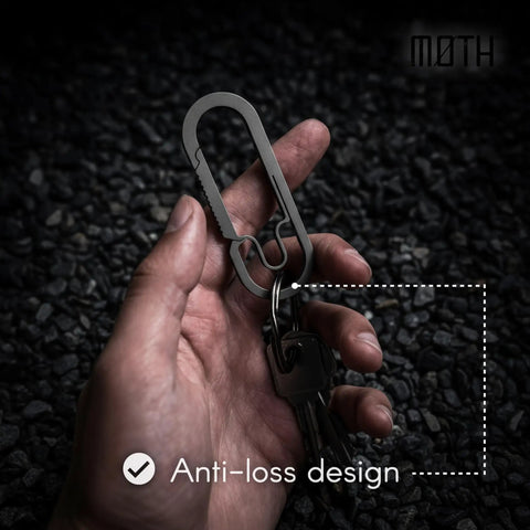 Ultralight Titanium Carabiner Keychain EDC Ready For Everyday Carry And Outdoor Adventures Built Tough For Hiking Camping