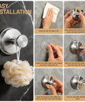 Easy installation guide for Heavy Duty Suction Cup Hooks For Bathroom No Drill Towel And Robe Holder Renters Dream.