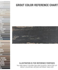 Retro Nero Porcelain Floor And Wall Tile 8.25 X 23.5 Inches with grout color reference chart