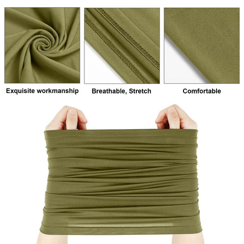 6 Pack Summer UV Protection Cooling Neck Gaiter Scarf Face Cover Bandana Moisture Wicking Polyester Neckwear detail