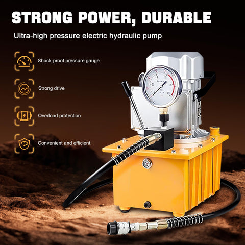 Heavy Duty 10000 Psi Electric Hydraulic Pump Power Pack 750 Watt Motor 7 Liter Tank Single Acting Solenoid Valve Smooth As Butter Operation For Metal Presses Industrial Jacks And Bending Machines