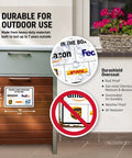 Premium 7 X 10 Inch Rustproof Aluminum Delivery Instructions Metal Sign For Amazon And FedEx And Ups Package Drop Off Outside displayed on a mailbox.
