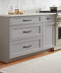 Kitchen drawers featuring Oil Rubbed Bronze Cabinet Pull 3 Inch Center To Center 4 3/8 Inch Overall Length Transitional Candler Drawer Pull