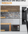 Durable Wrought Iron Wall Mounted Handrail For 1-3 Indoor Steps, installs on wood, brick, concrete, and posts surfaces.