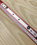 Pro Grade Aluminum Clamping Fixture Slider For Guide Rails And Milling Machines With Adjustable Stop Works With Woodworking Tables 300mm 450mm 650mm Lengths Red Or Silver Finish Rust Resistant, red slider on plywood