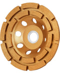 Diamond Grinding Wheel 4.5 Inch Double Row Segmented Cup Wheel For Concrete And Stone Surface Prep, Polishing And Removal
