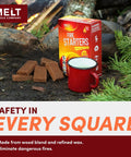 All Weather Fire Starter Squares Pack 160 Count For Campfire Charcoal Grill And Wood Stove Odorless Wax And Sawdust Starters